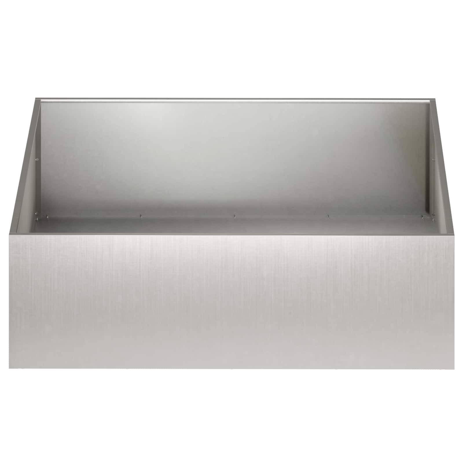 vidaXL Garten-Pflanzgefäß Silber 100 x 100 x 30 cm Edelstahl