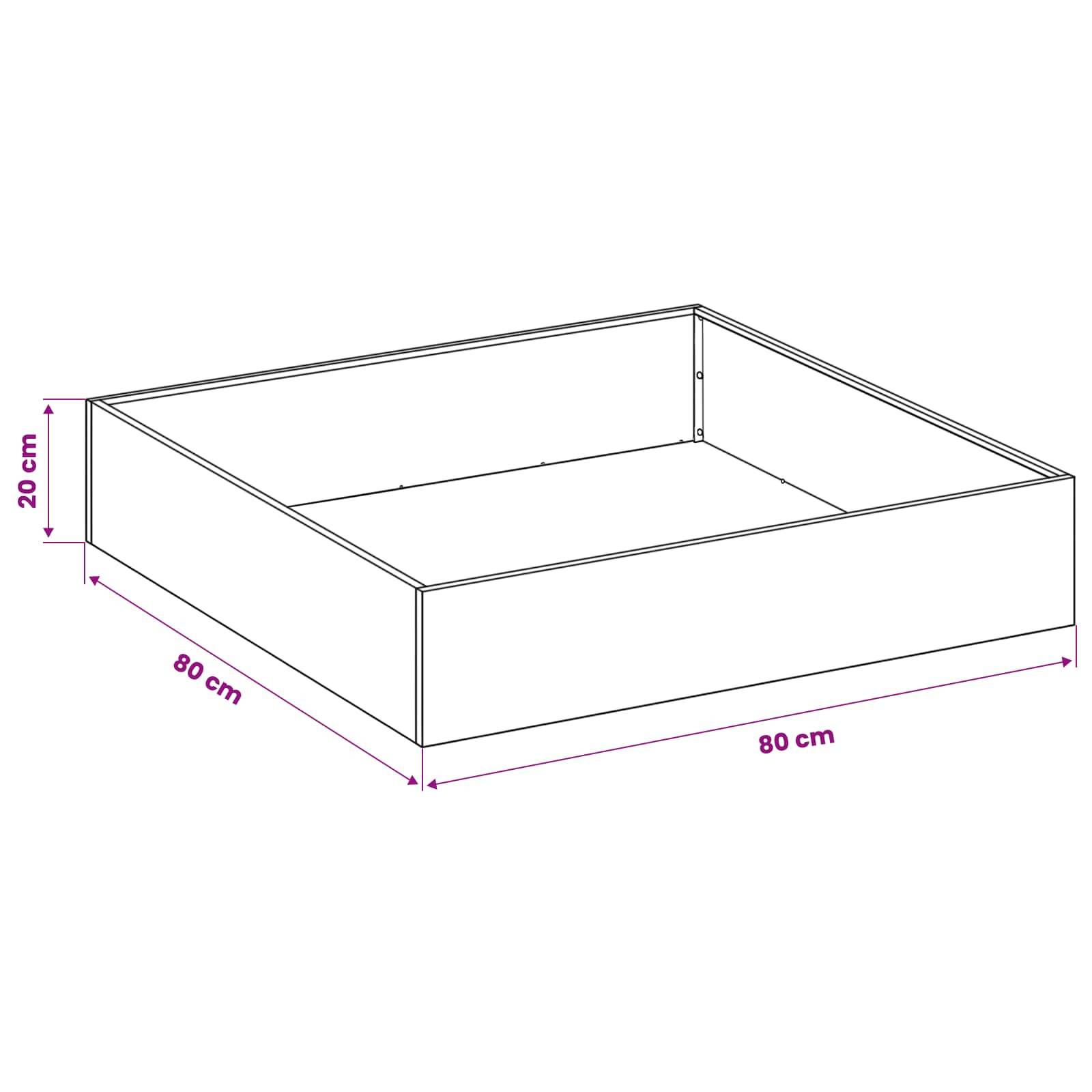 vidaXL Garten-Pflanzgefäß 2 Stk. Rostoptik 80 x 80 x 20 cm