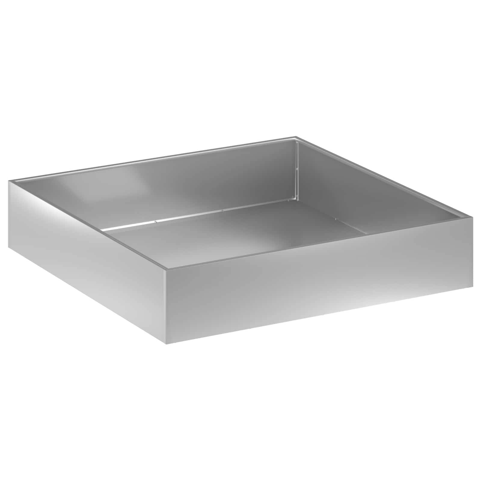 vidaXL Garten-Pflanzgefäß Silber 80 x 80 x 20 cm Verzinkter Stahl