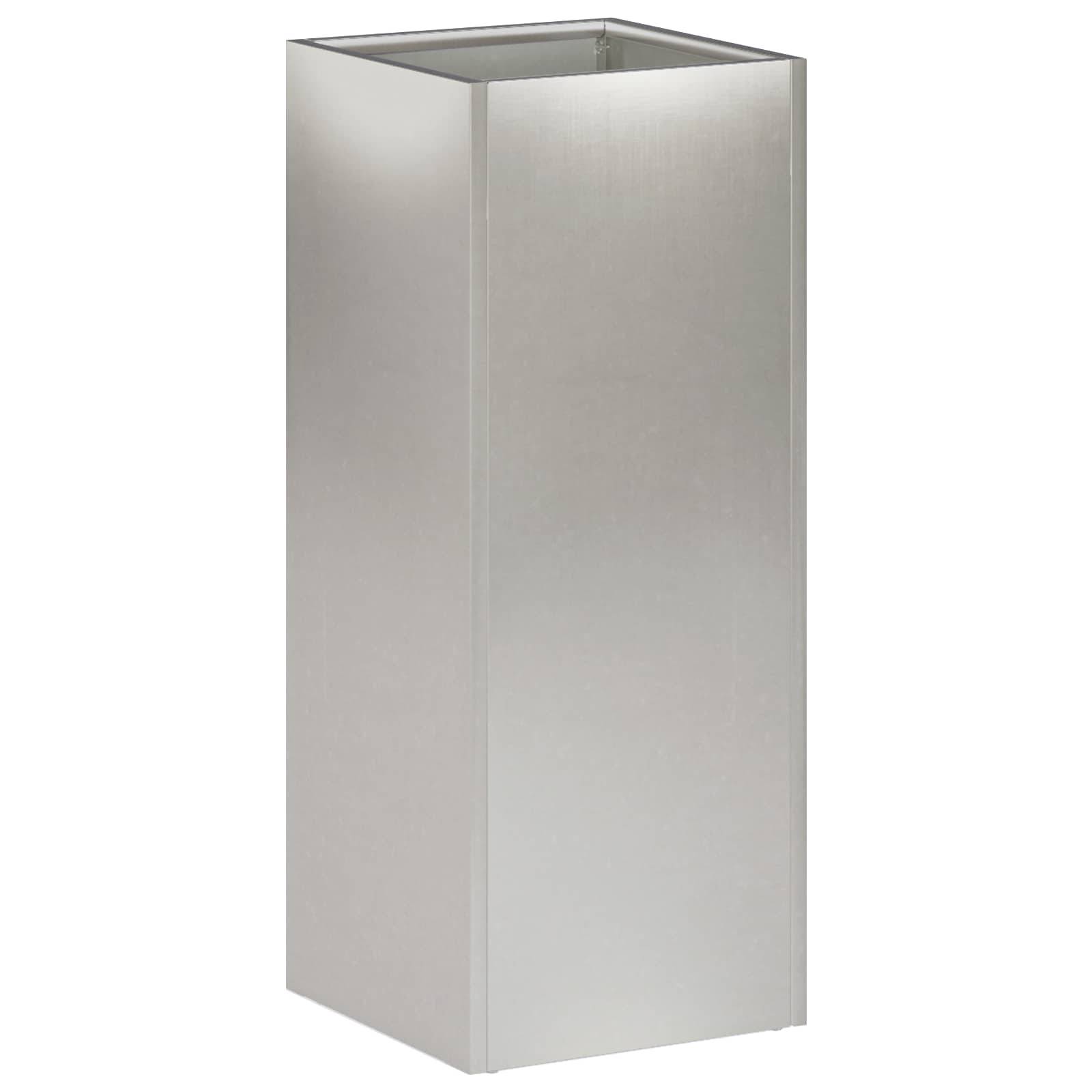 vidaXL Garten-Pflanzgefäß Silber 20 x 20 x 40 cm Edelstahl