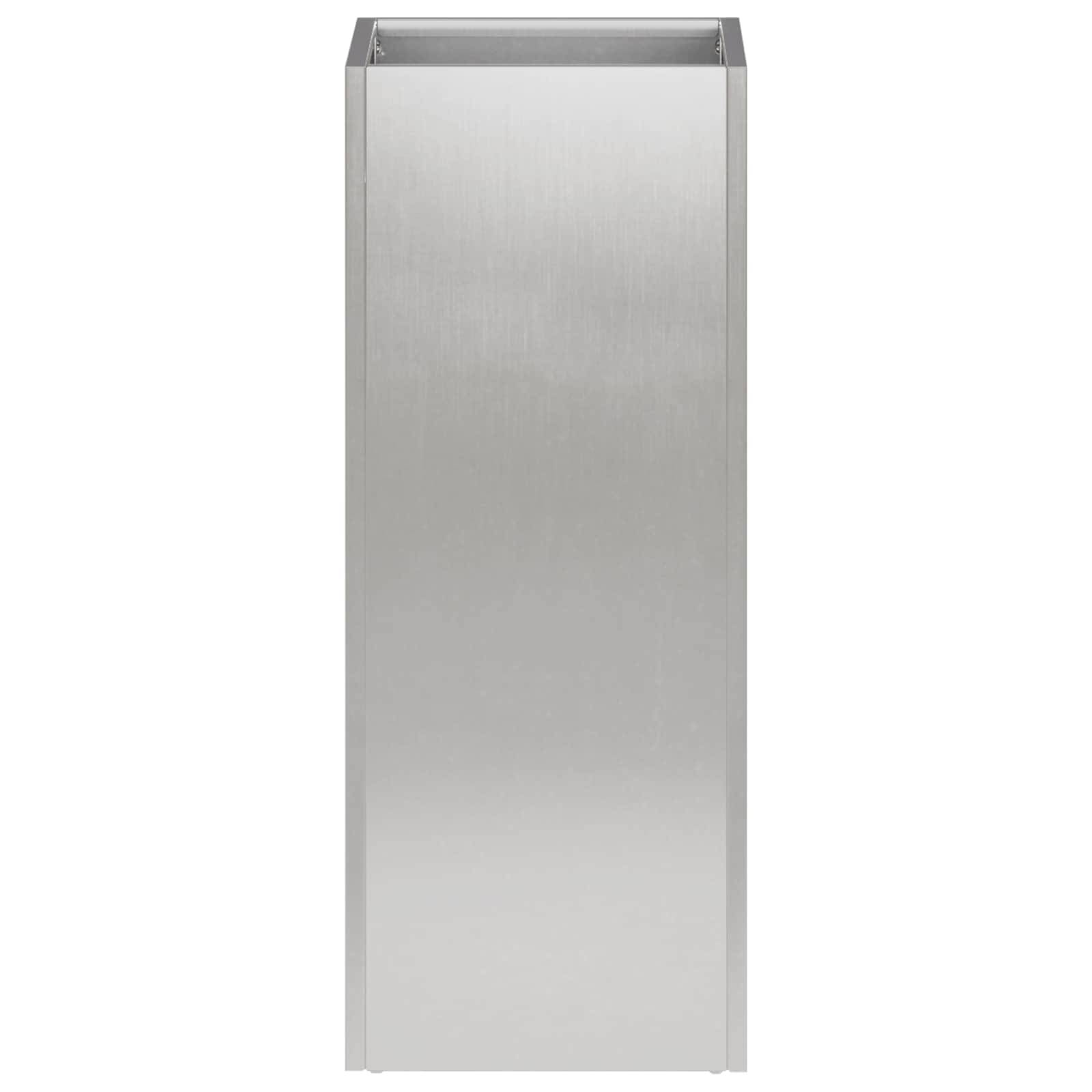 vidaXL Garten-Pflanzgefäß Silber 20 x 20 x 40 cm Edelstahl