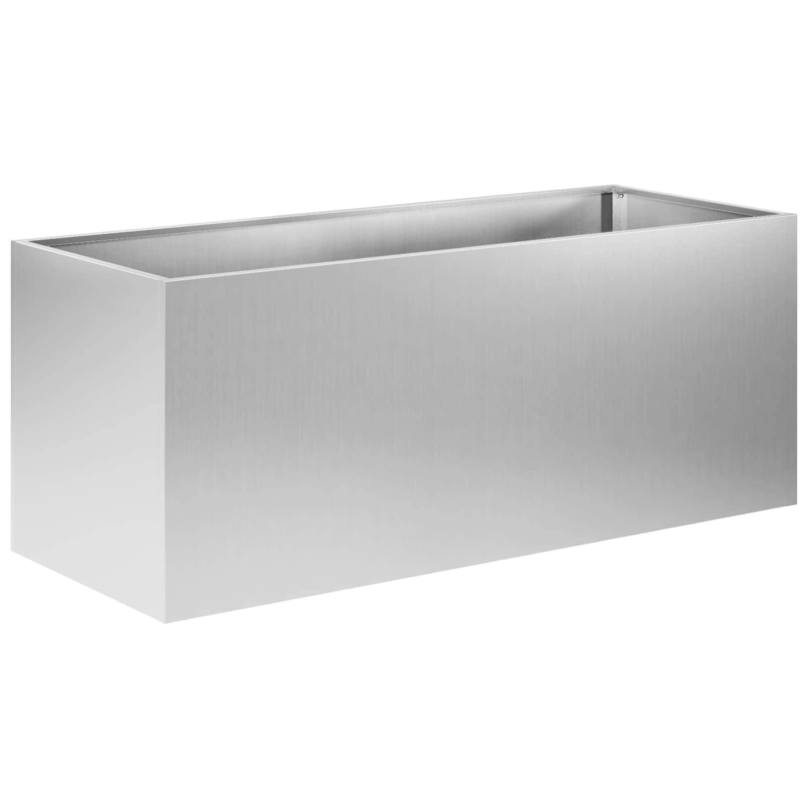 vidaXL Garten-Pflanzgefäß 2 Stk. Silber 80 x 40 x 40 cm