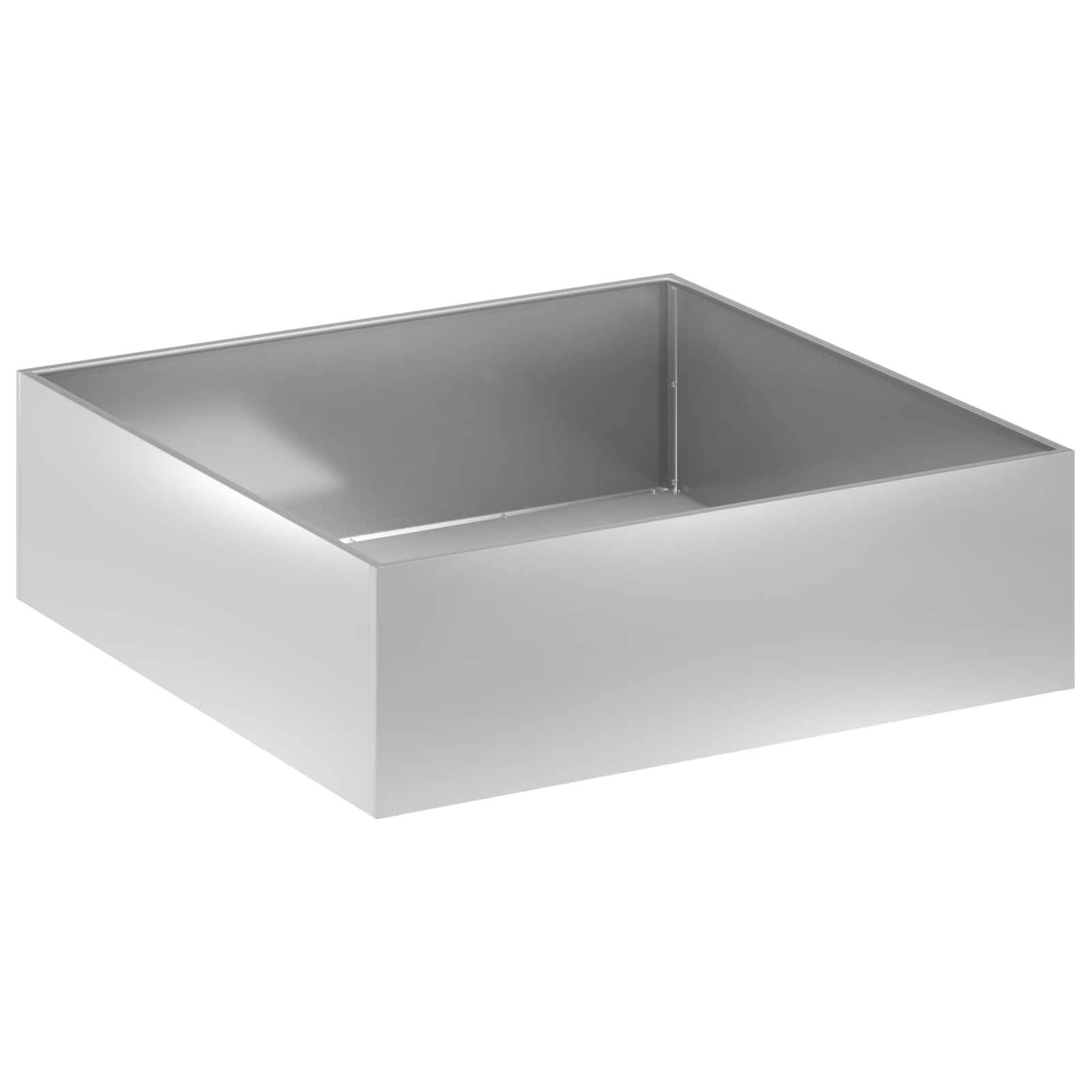 vidaXL Garten-Pflanzgefäß 2 stk. Silber 100 x 100 x 30 cm