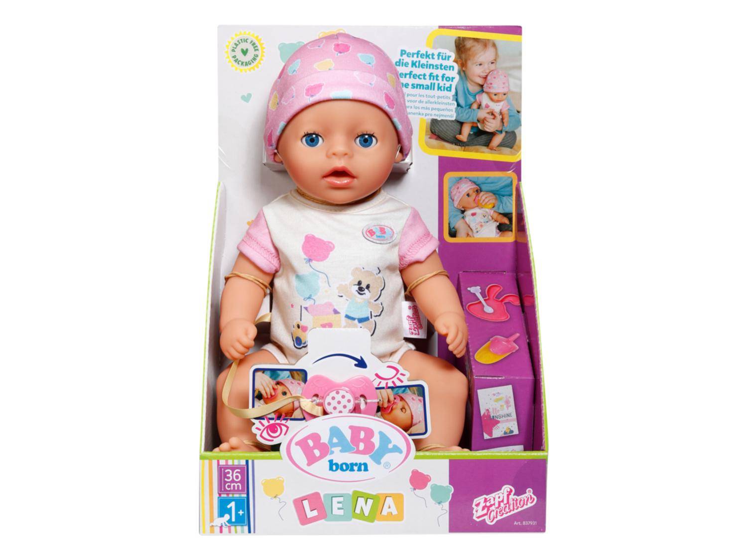 BABY Born Lena 36 cm Babypuppe Puppe Accessoires & Strampler ab 1 Jahr