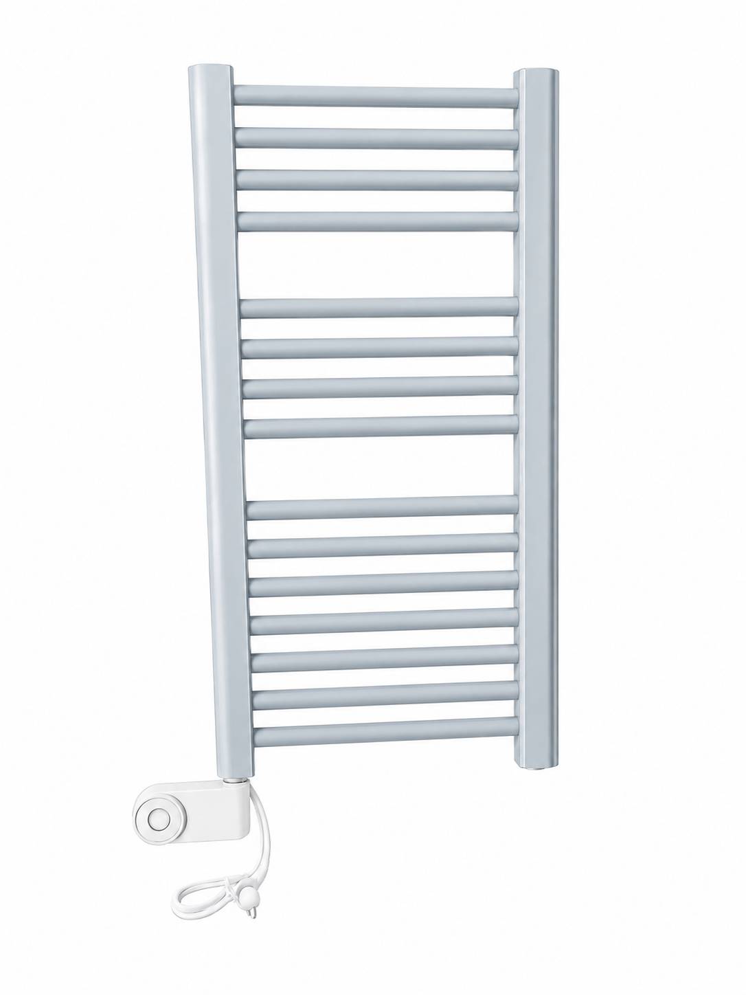 Kermi Basic-E Handtuchheizkörper, gerade, elektrisch, 804x450 mm, 400 W, Silber