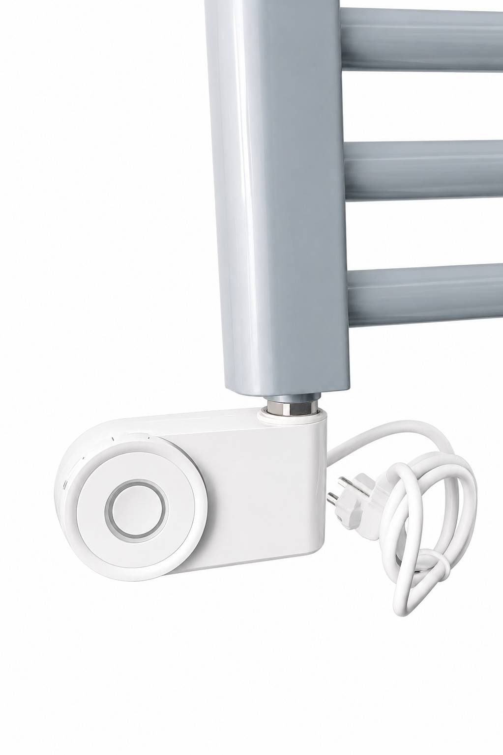 Kermi Basic-E Handtuchheizkörper, gerade, elektrisch, 804x450 mm, 400 W, Silber