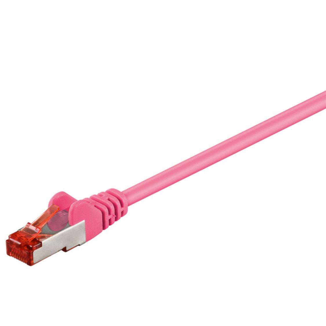 CAT 6 Netzwerkkabel S/FTP, magenta, 0.5m