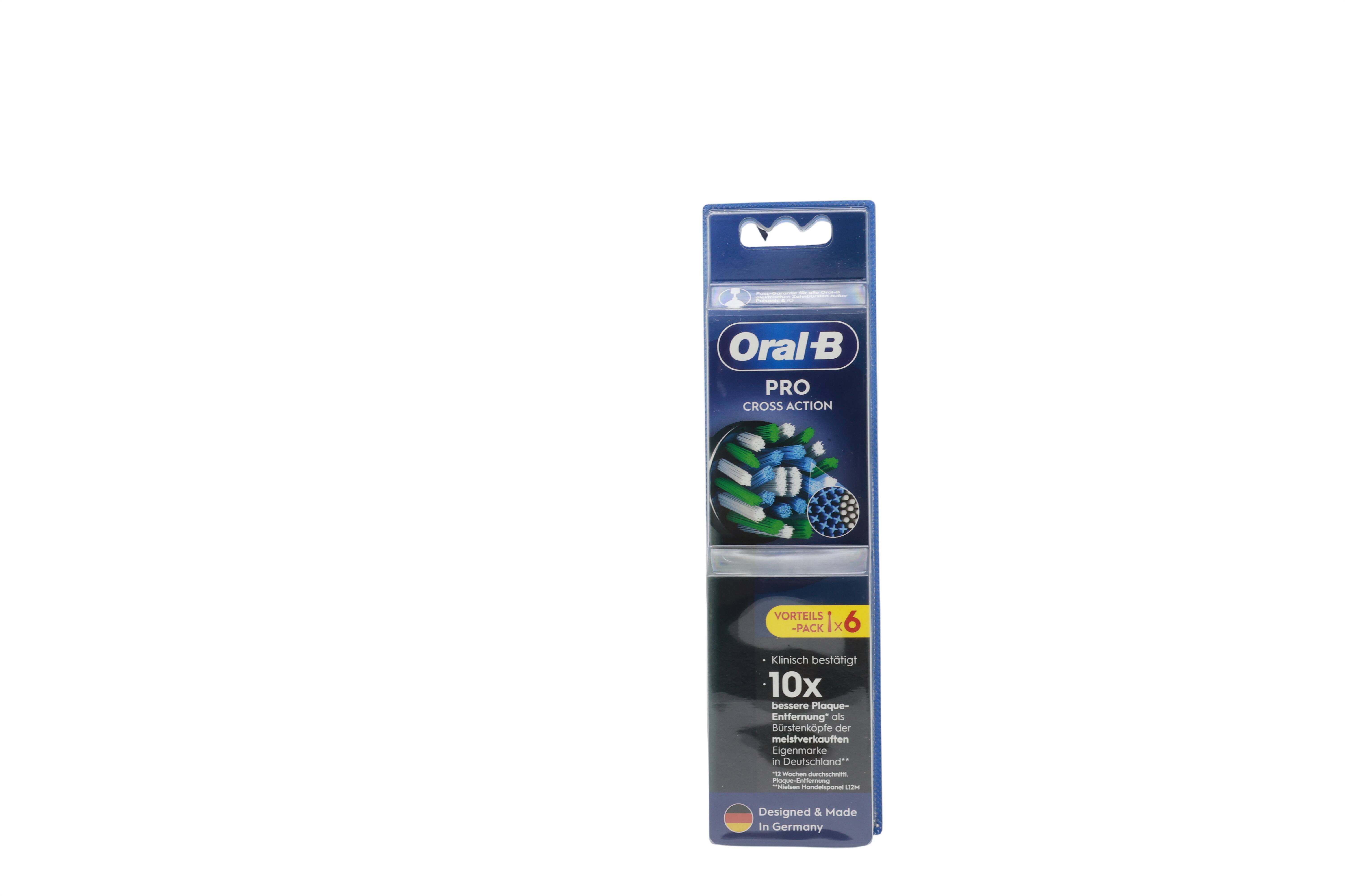 Braun Oral-B Aufsteckbürsten Pro CrossAction Schwarz 6er