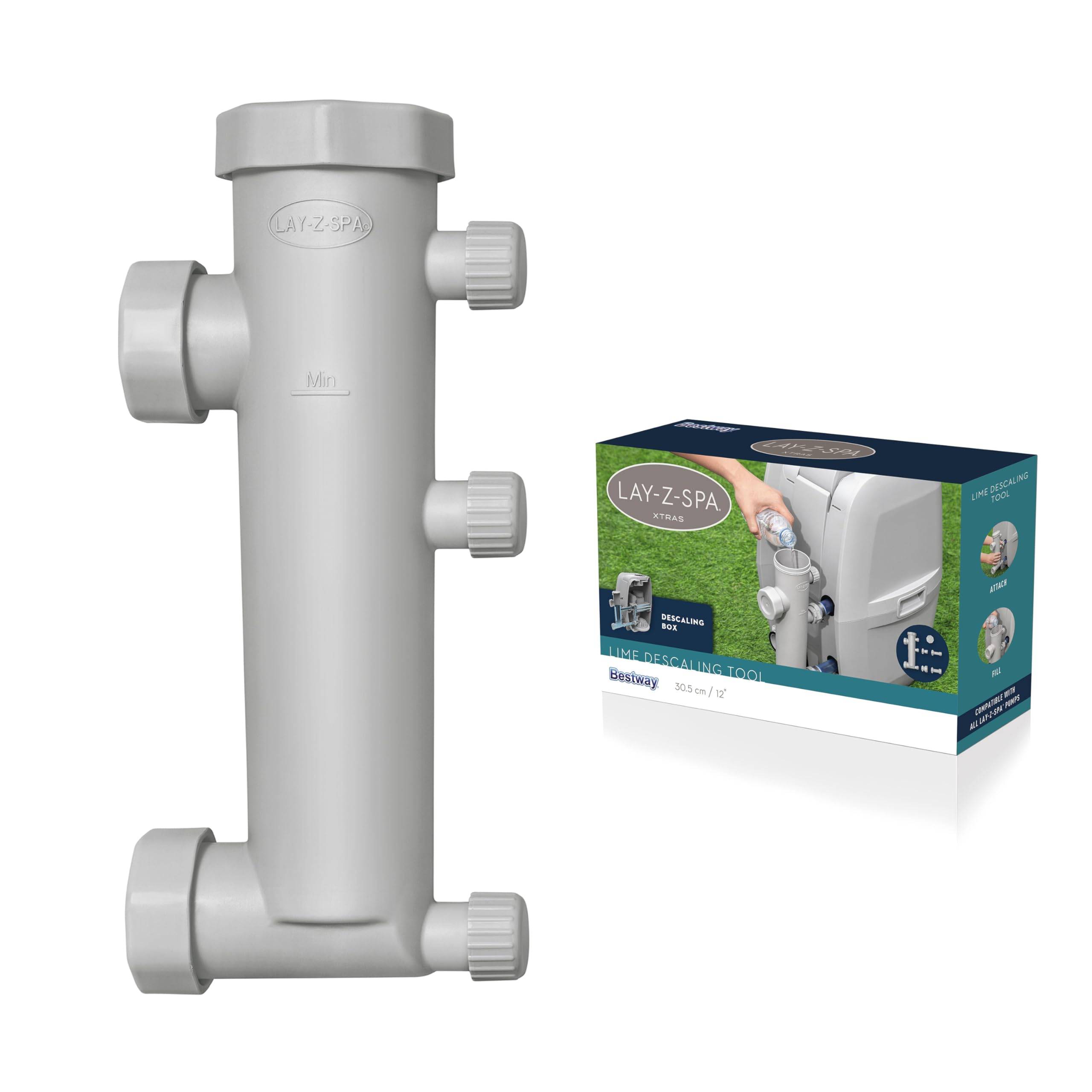Bestway Lay-Z-Spa Entkalker-Adapter für Pumpeneinheiten ? Zubehör gegen Kalk & E02-Fehler, für AirJet & HydroJet Pumpen, Wartung ohne Ausbau (ohne