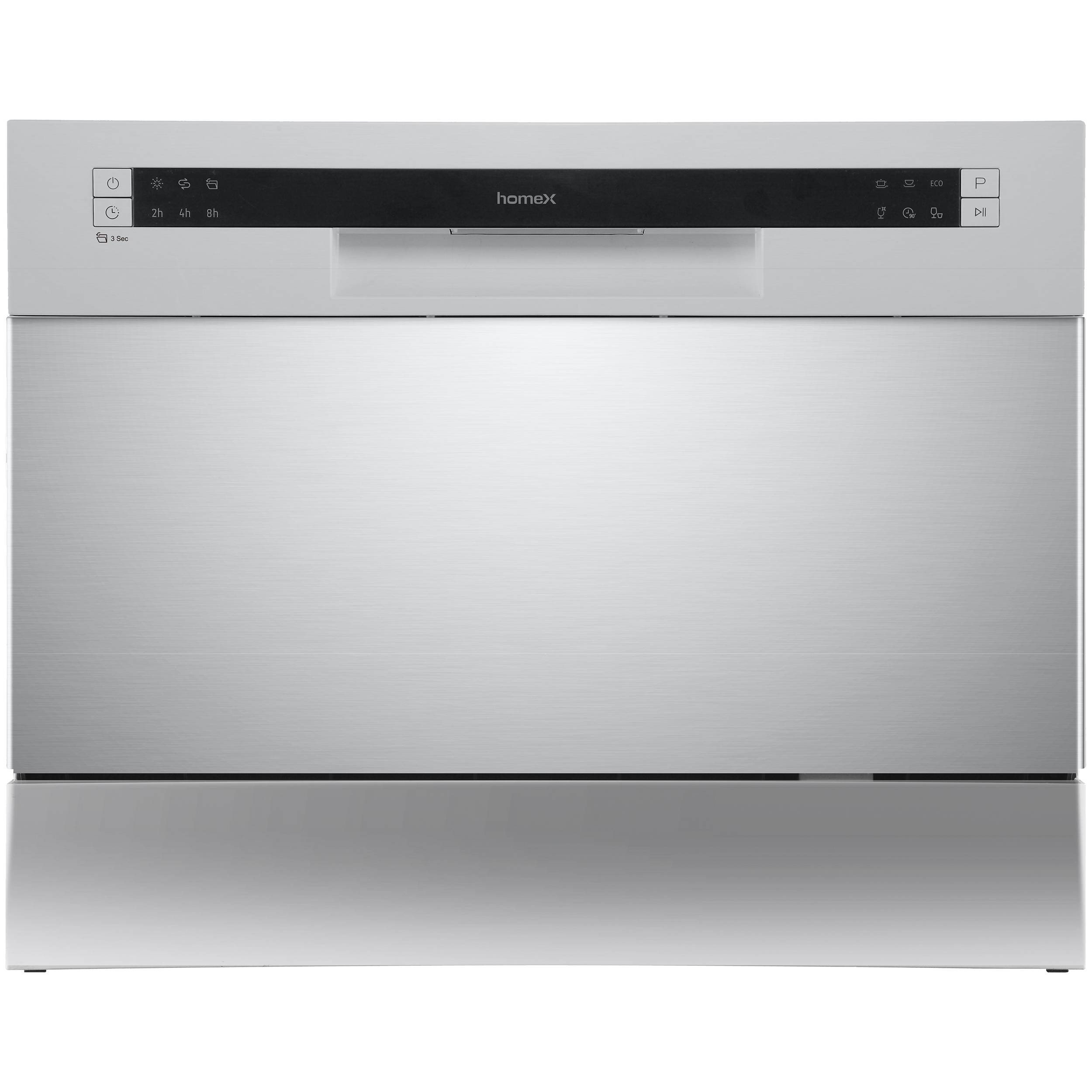 homeX GST6AD-S Tischgeschirrspüler, Mini Geschirrspüler - 6 Programme, Spülmaschine klein für 6 Maßgedecke, AquaStop