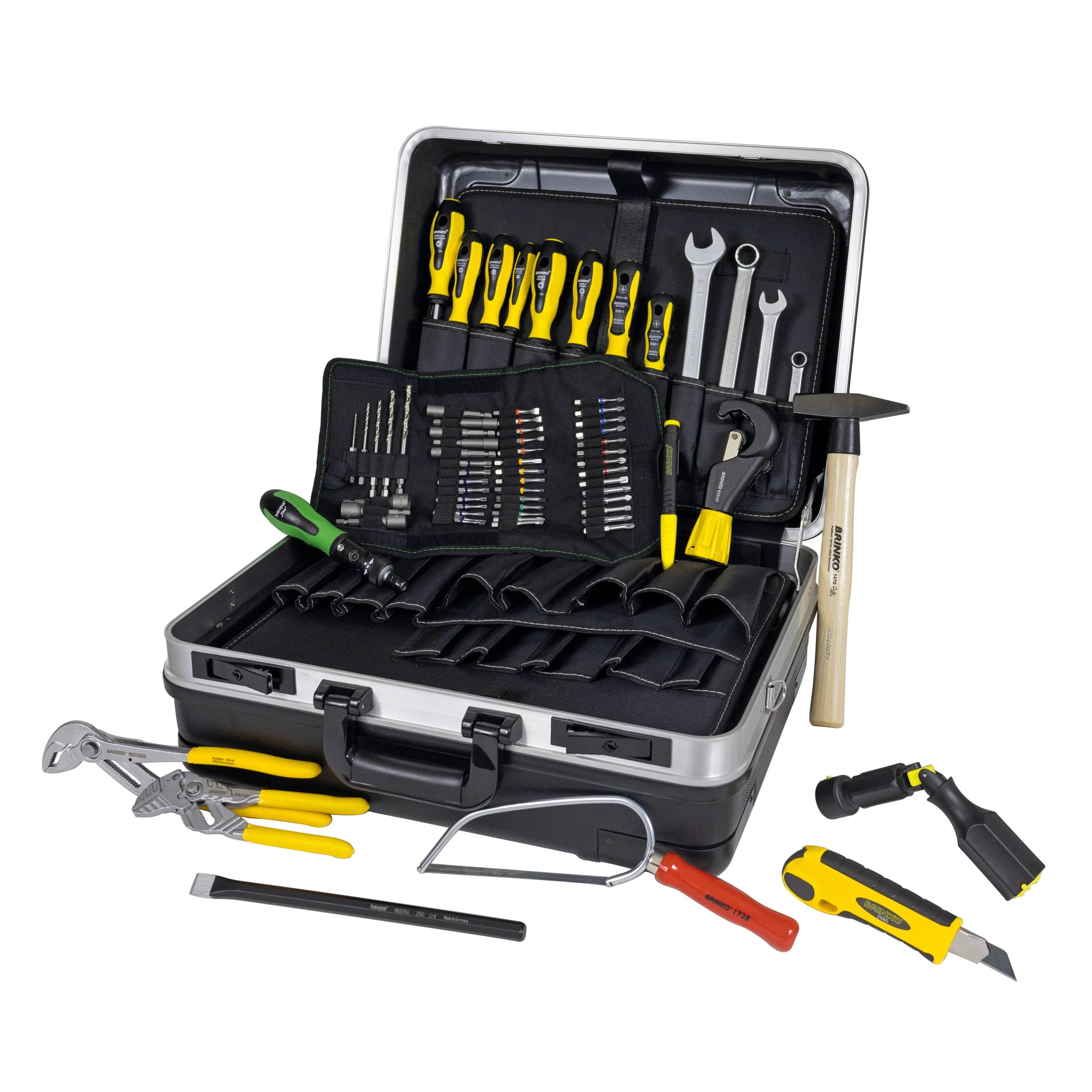 Brinko Werkzeugkoffer SHK BRIbasic, 23-teilig, Hartschalenkoffer, Sanitär und Heizung, 1 Stk.