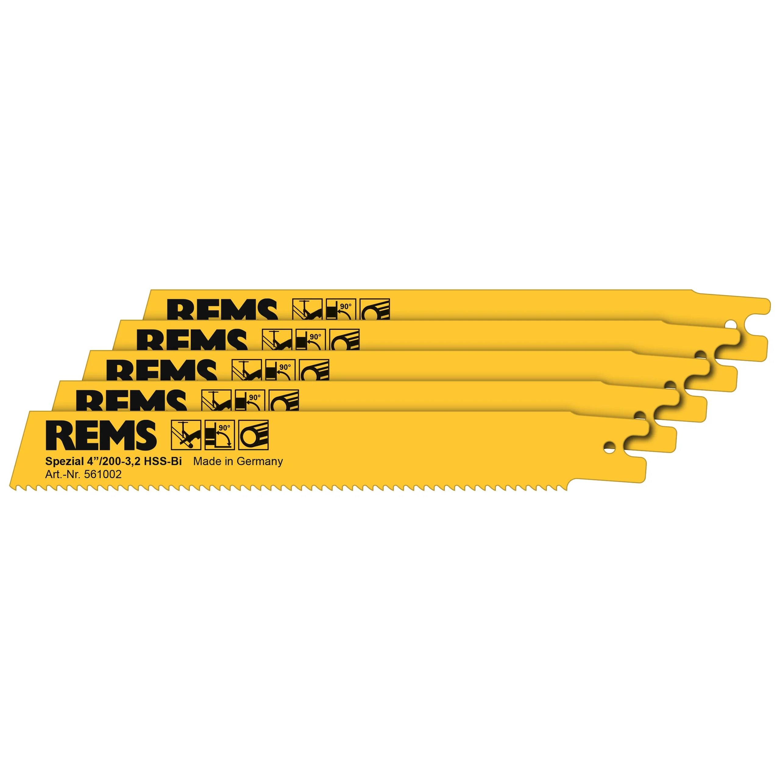 REMS Spezialsägeblatt 5er-Pack, 4"/200-3,2, HSS-Bi, für Stahlrohre bis 4", 1 Stk.