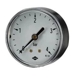 JAKO Klein-Manometer Fig. 2601(1), 1/4", 50 mm Durchmesser, 0-16 bar, Anschluss hinten, 1 Stk.