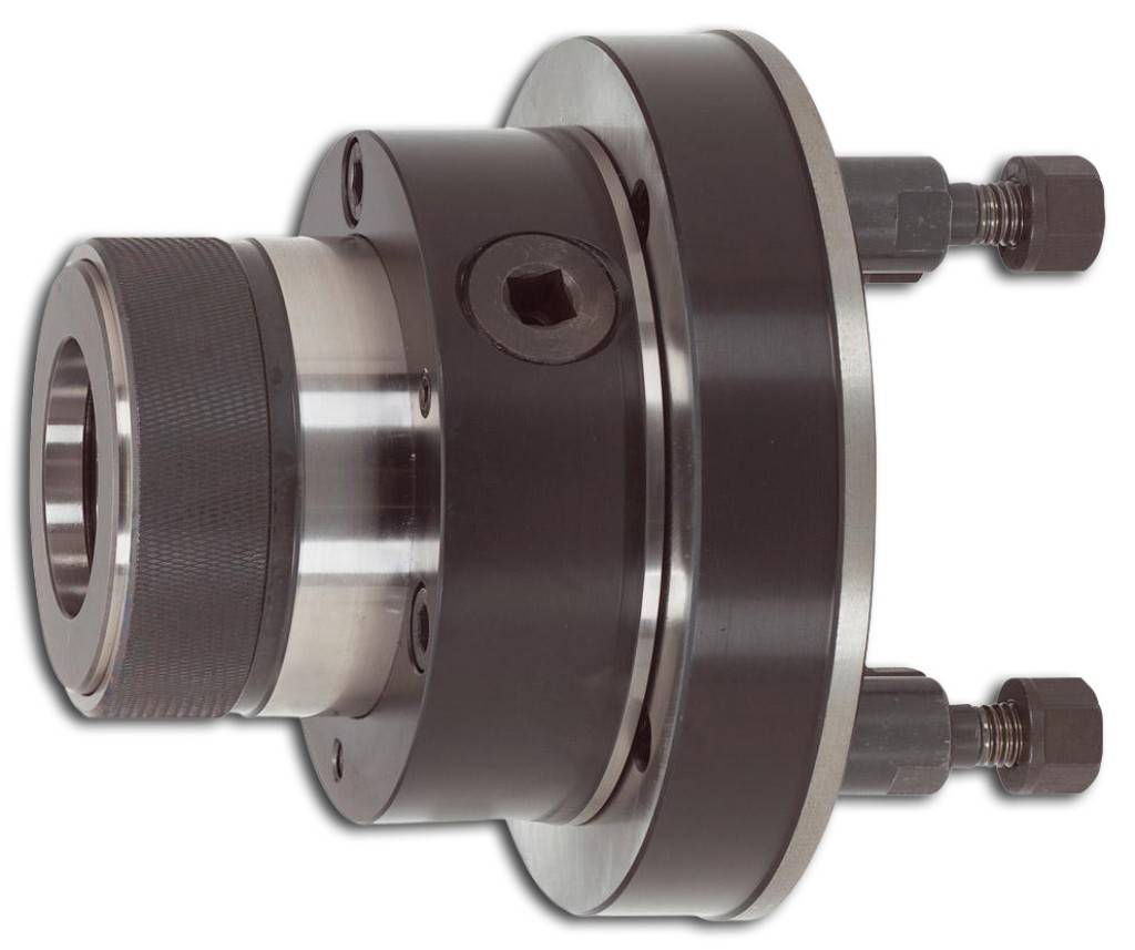Handspannfutter HSPF 40Ausführung Basisfutter mit genau angepasstem Zwischenflansch mit Kurzkegel DIN 55027/ISO 702/III. Größere Haltekraft und gen