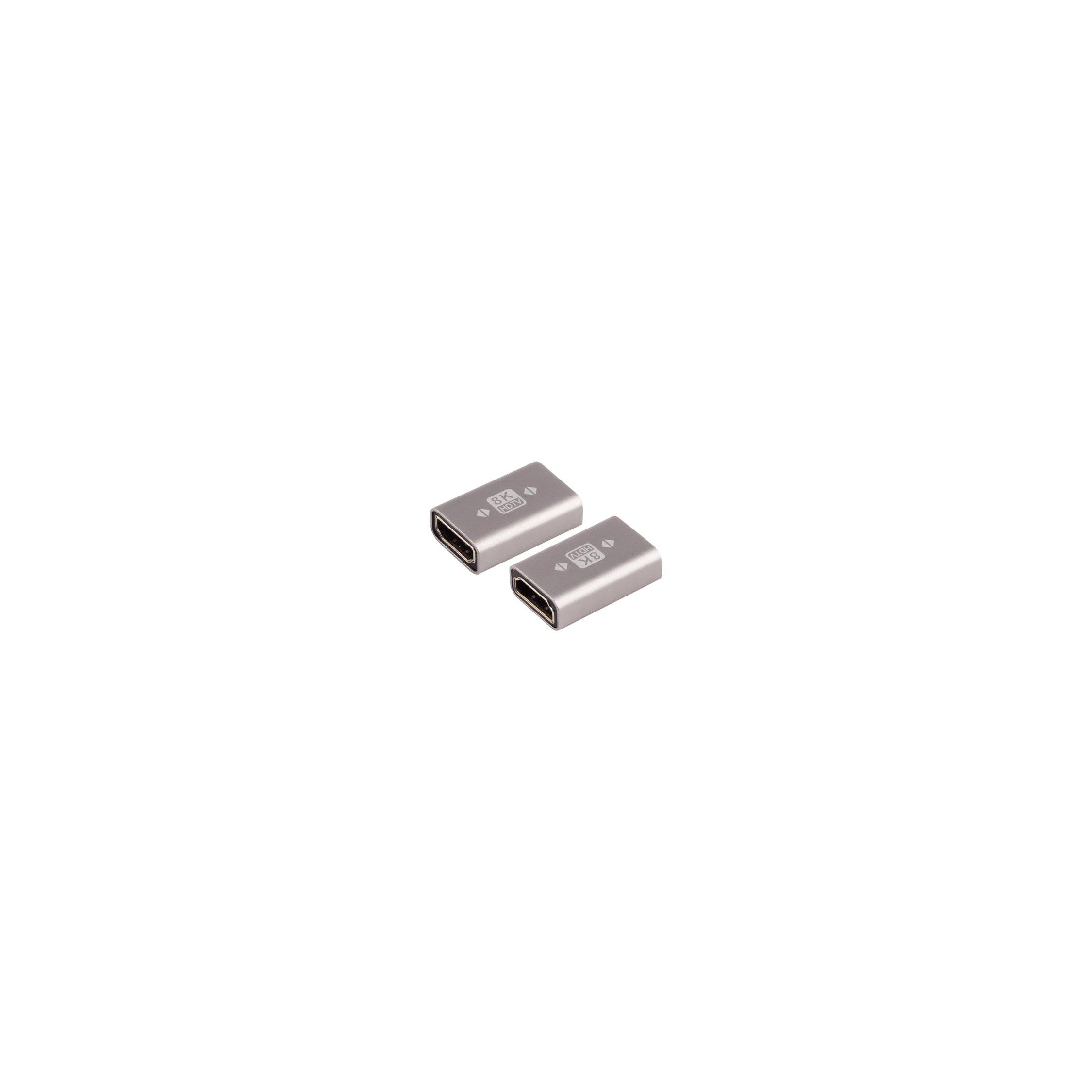 HDMI-A Verbinder, Buchse auf Buchse, 8K, Metall
