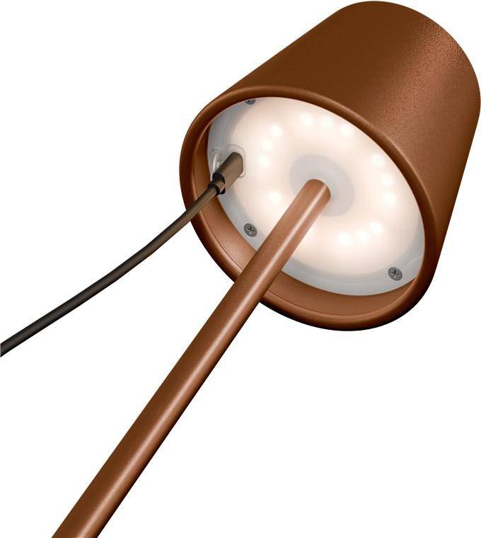 Goobay LED Tischlampen Set, Akku, RGBW, Bronze, dimmbar, Touch-Steuerung, 3000K, 170lm, IP44, USB C - Menge: 6er Pack