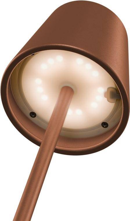 Goobay LED Tischlampen Set, Akku, RGBW, Bronze, dimmbar, Touch-Steuerung, 3000K, 170lm, IP44, USB C - Menge: 6er Pack