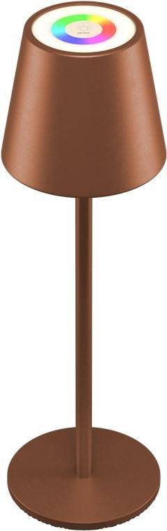 Goobay LED Tischlampen Set, Akku, RGBW, Bronze, dimmbar, Touch-Steuerung, 3000K, 170lm, IP44, USB C - Menge: 6er Pack