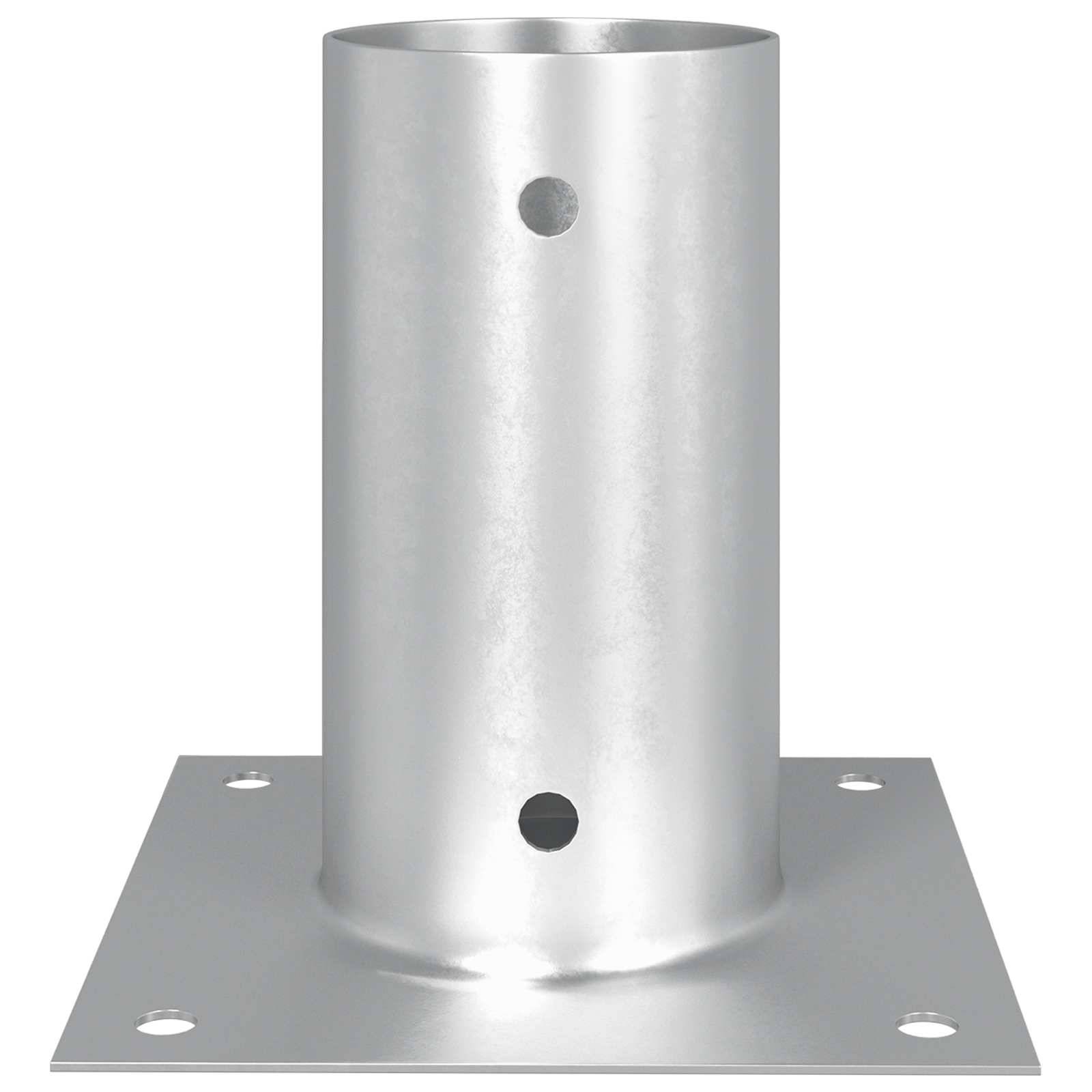 vidaXL runder Bodenanker 4 pcs Silber 15 x 15 x 15 cm Metall