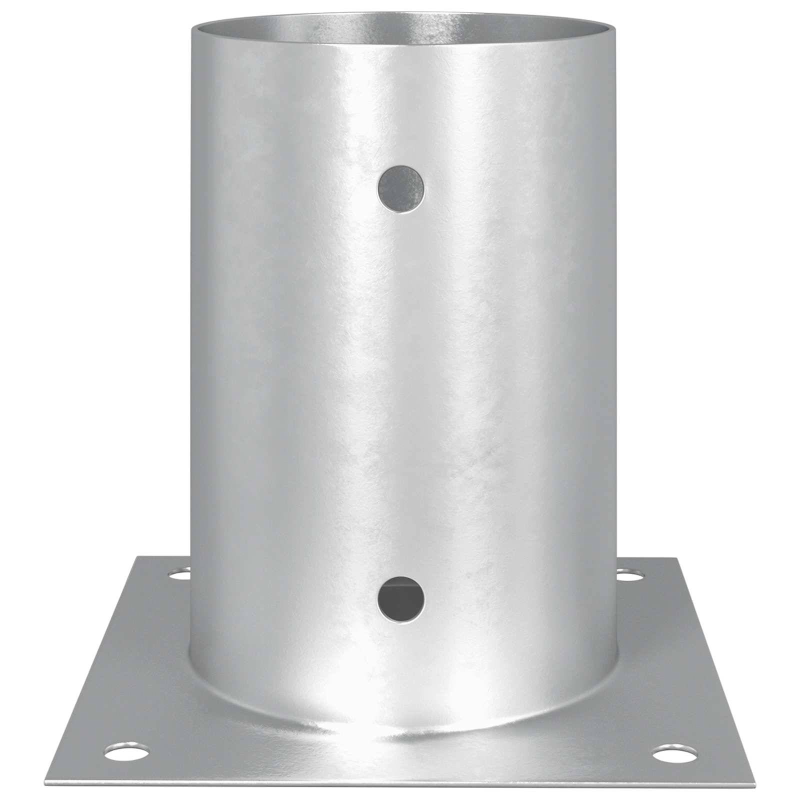 vidaXL runder Bodenanker 4 pcs Silber 15 x 15 x 15 cm Metall