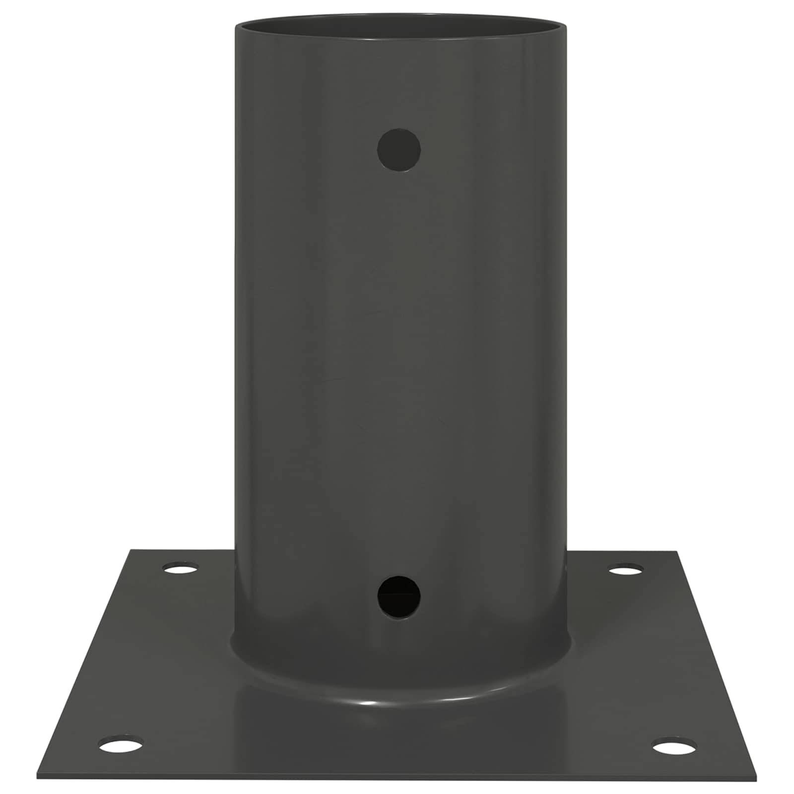 vidaXL runder Bodenanker 4 pcs Anthrazit 15 x 15 x 15 cm Metall