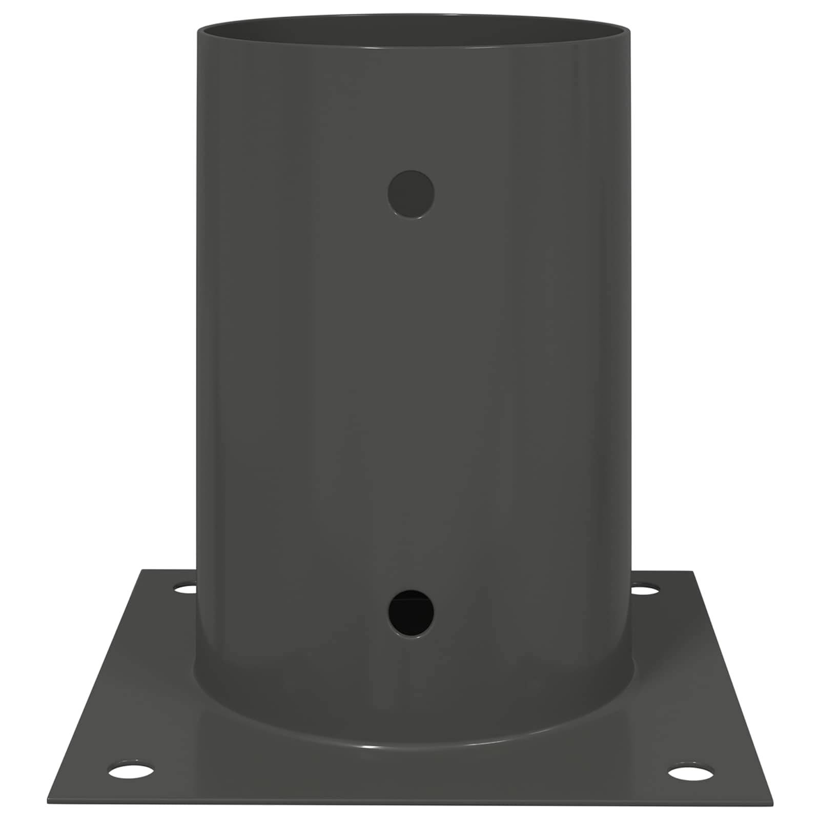 vidaXL runder Bodenanker 4 pcs Anthrazit 15 x 15 x 15 cm Metall