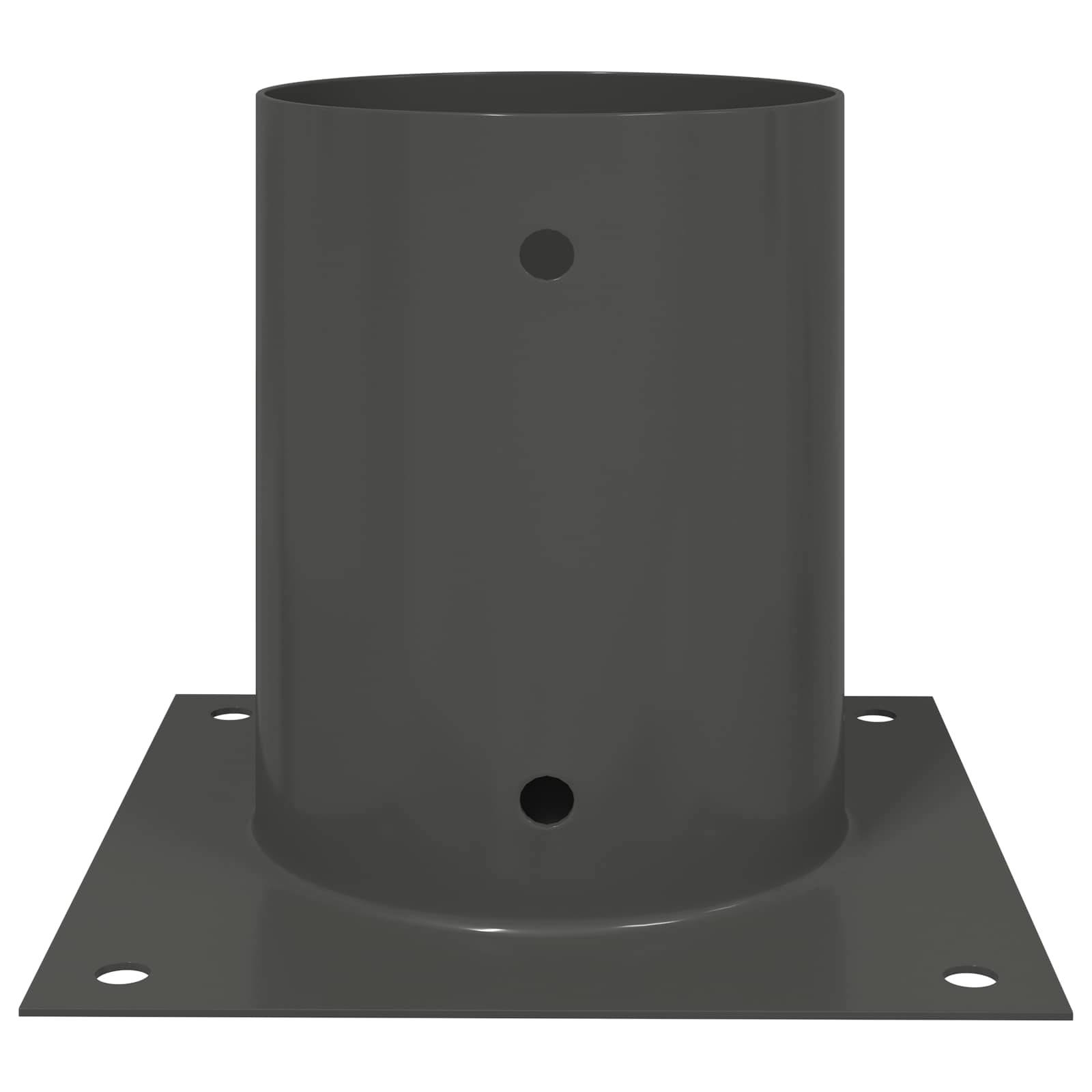 vidaXL runder Bodenanker 4 pcs Anthrazit 18 x 18 x 15 cm Metall
