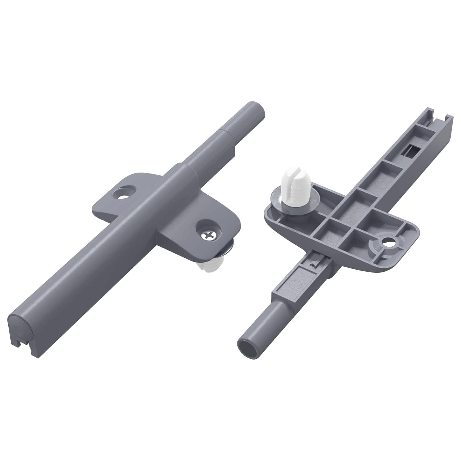 vidaXL Sanftschließer 2 pcs Grau 125 x 47 x 15 mm PP