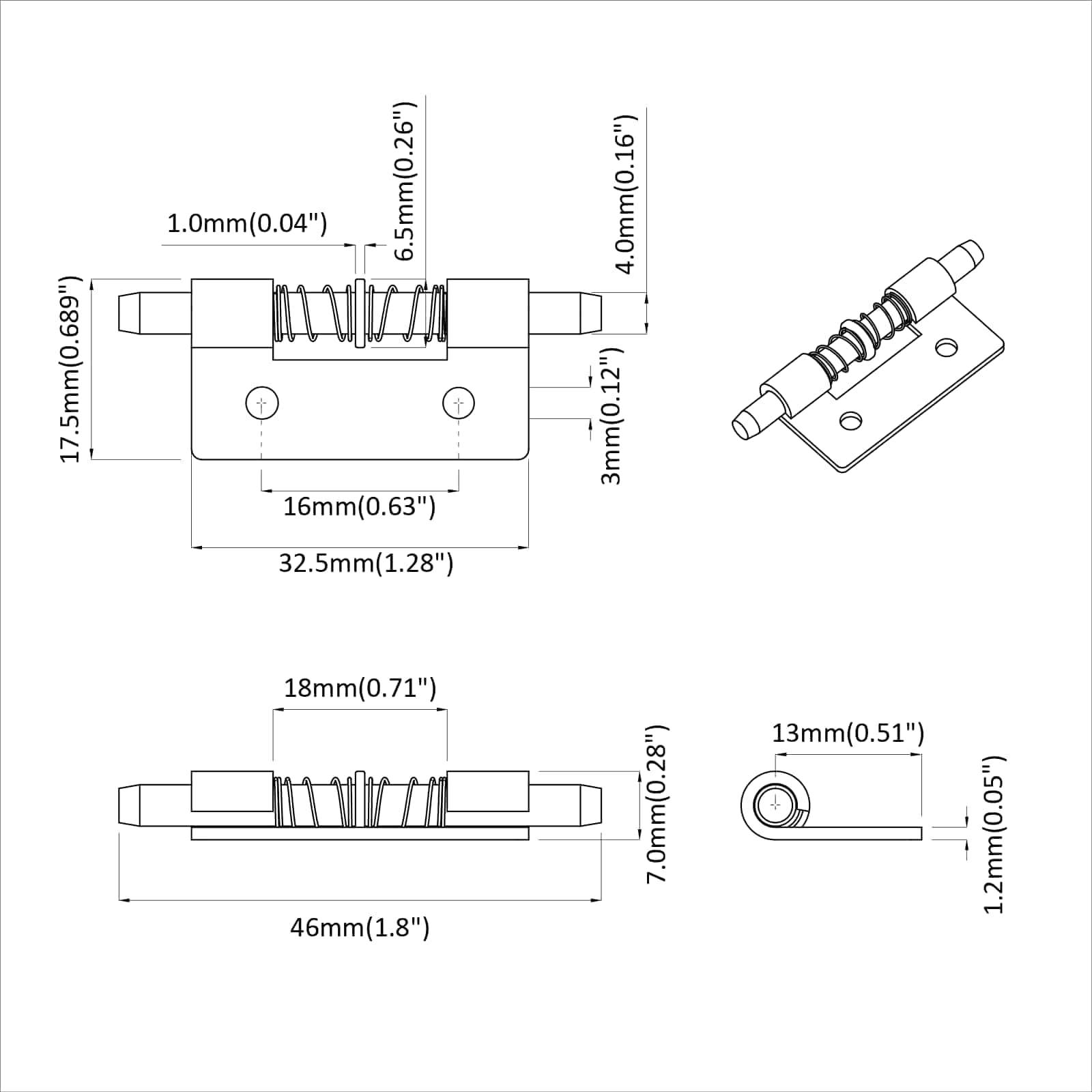 vidaXL Riegel 2 pcs Silber 46 x 17 x 1,2 mm Stahl