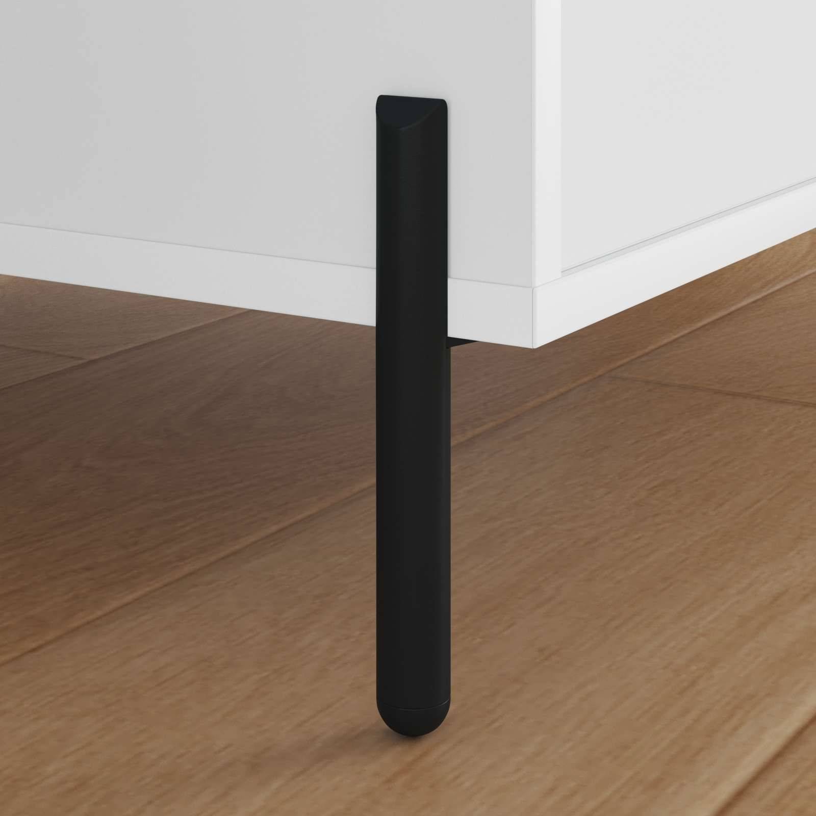 vidaXL Möbelbeine 12 pcs Schwarz 66 x 36 x 160 mm Eisen