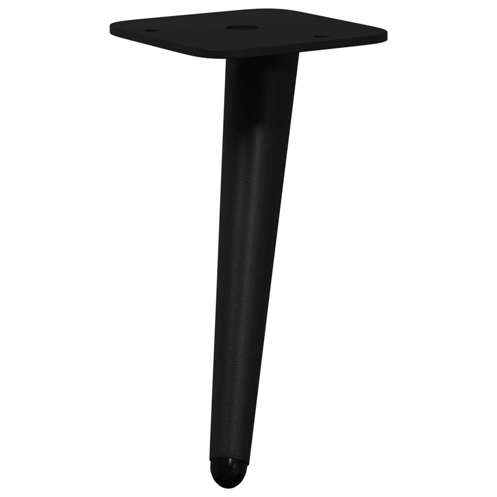 vidaXL Standfüße 2 pcs Schwarz 56 x 56 x 100 mm Eisen