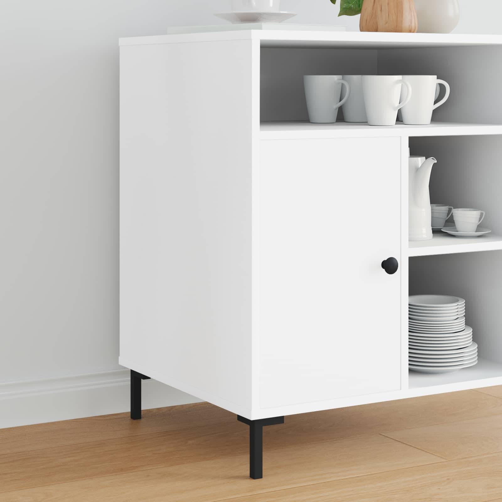 vidaXL Standfüße 2 pcs Schwarz 57 x 57 x 100 mm Eisen