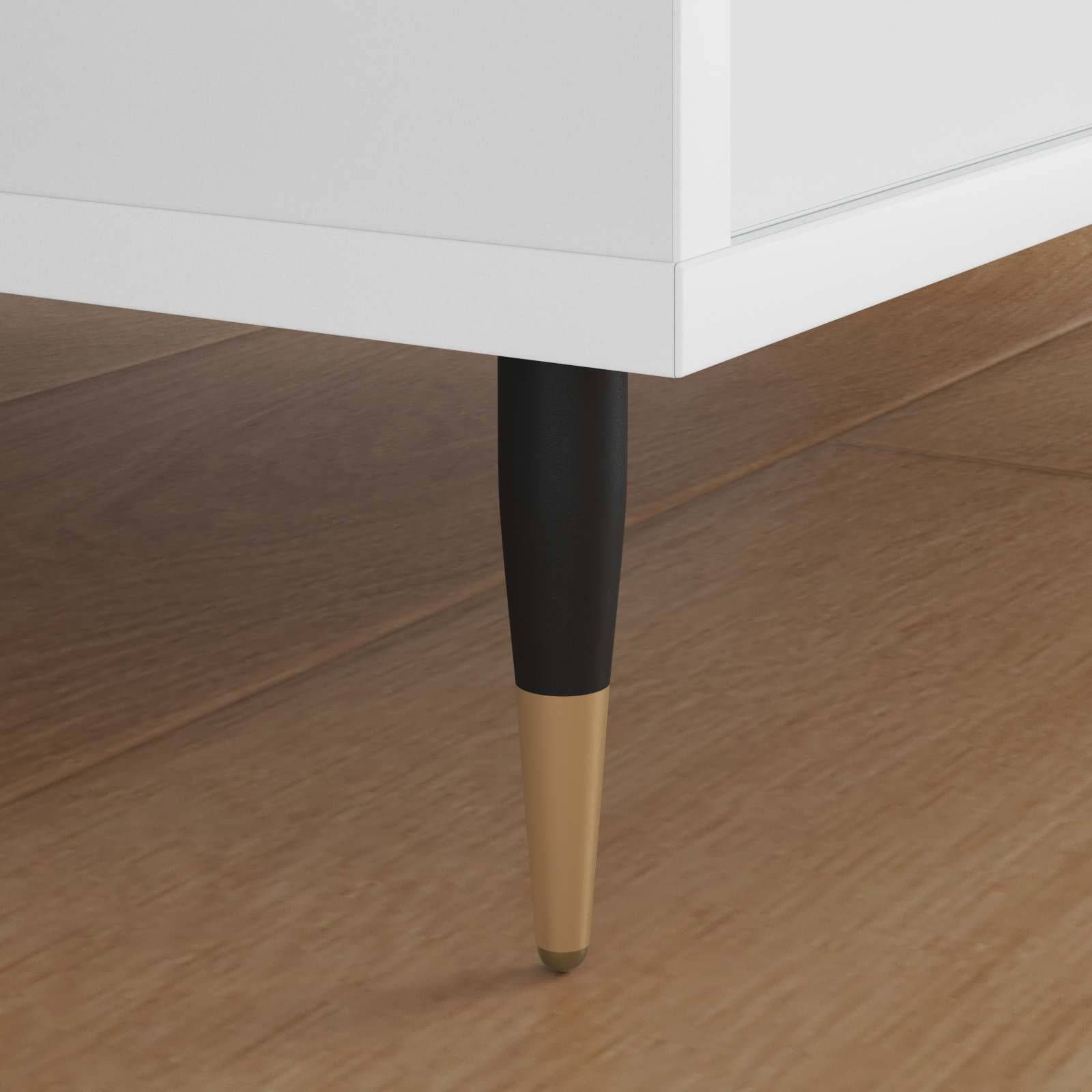 vidaXL Möbelbeine 2 pcs Schwarz und Gold Ø 40 x 98 mm Eisen