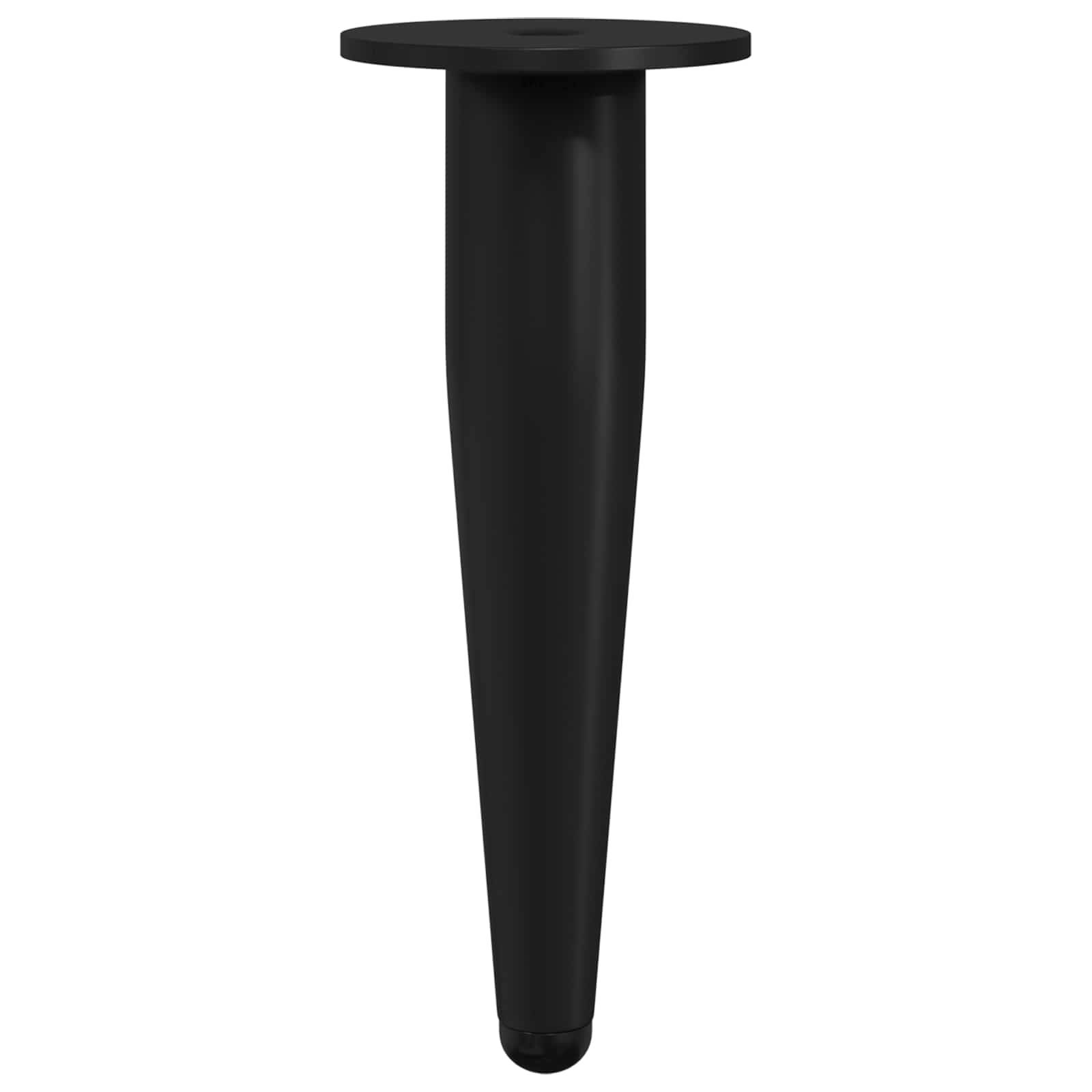 vidaXL Möbelbeine 2 pcs Schwarz Ø 40 x 98 mm Eisen
