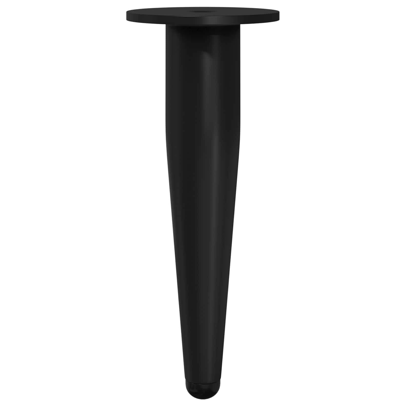 vidaXL Möbelbeine 2 pcs Schwarz Ø 40 x 98 mm Eisen