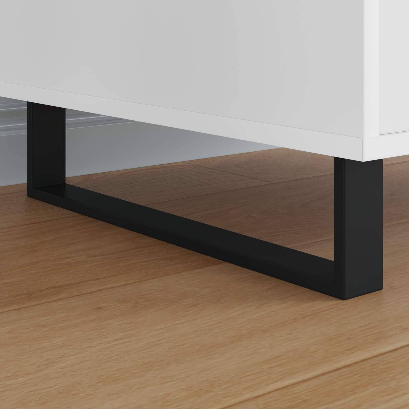 vidaXL Möbelbeine 12 pcs Schwarz 436 x 40,5 x 100 mm Eisen
