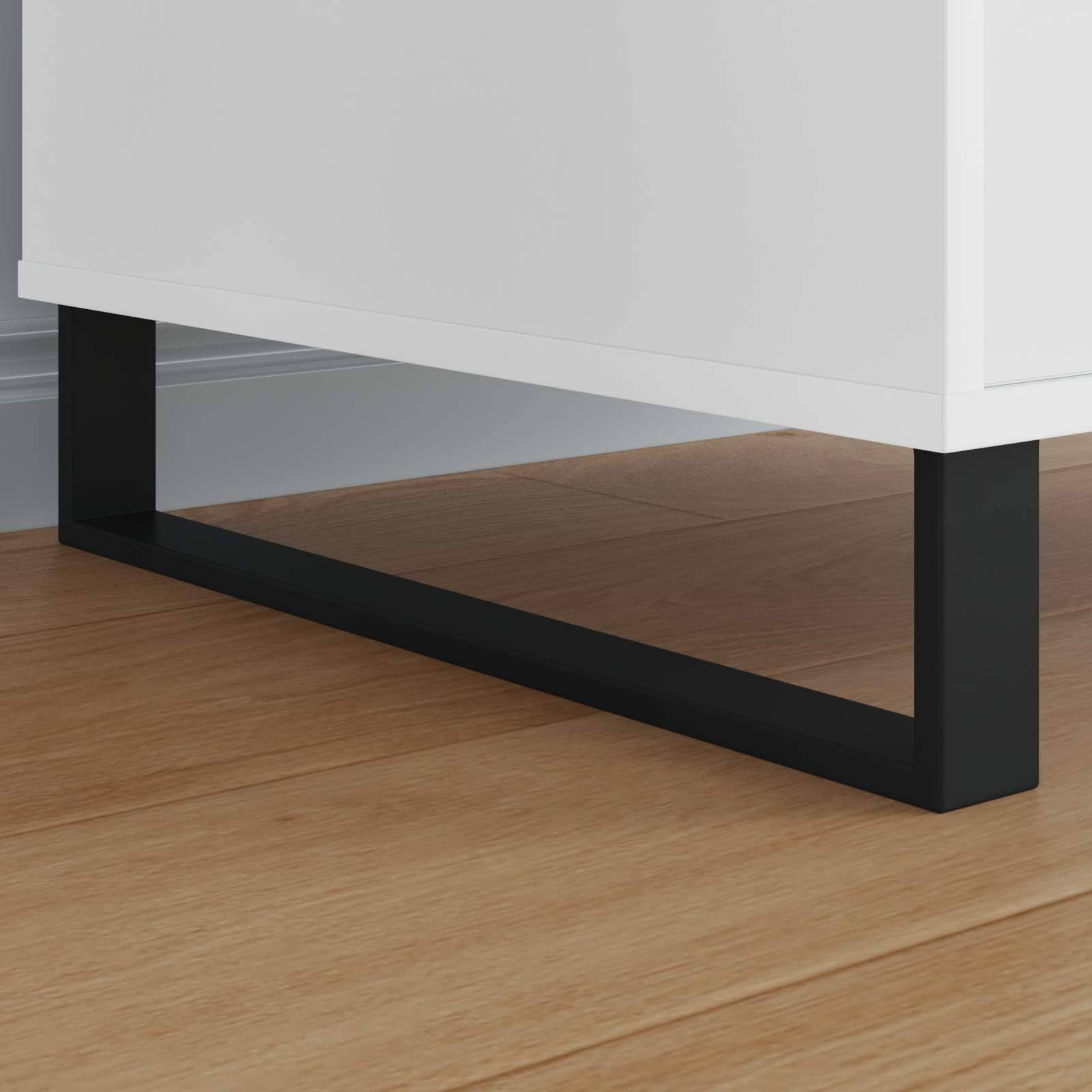 vidaXL Möbelbeine 12 pcs Schwarz 481 x 40,5 x 100 mm Eisen