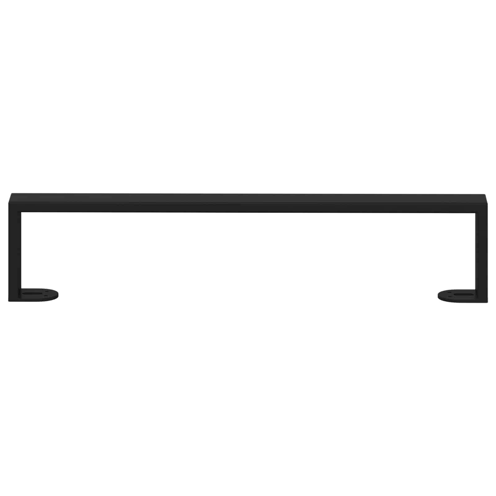 vidaXL Möbelbeine 12 pcs Schwarz 481 x 40,5 x 100 mm Eisen