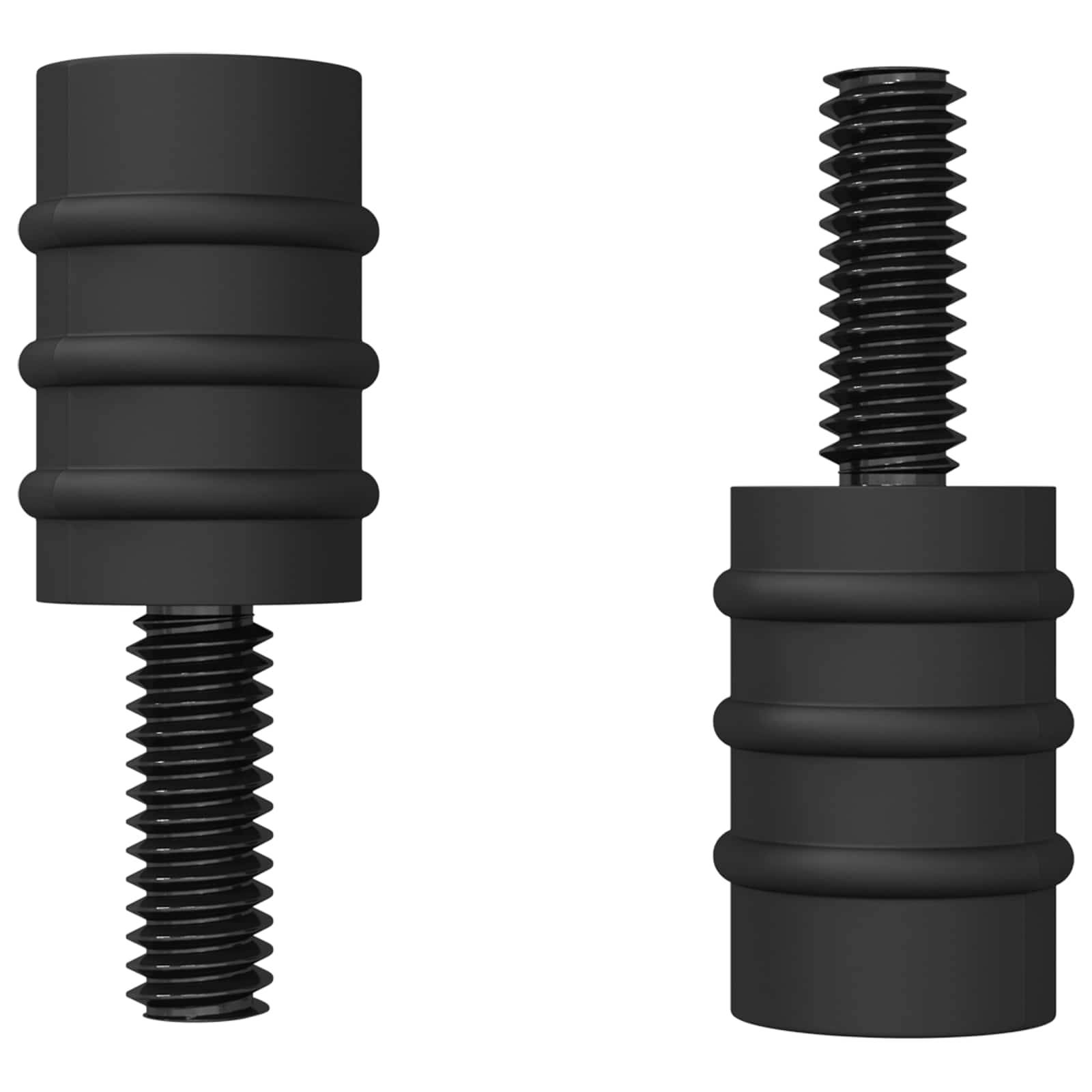 vidaXL Abstandsschraube 2 pcs Schwarz M4 Gummi und Stahl