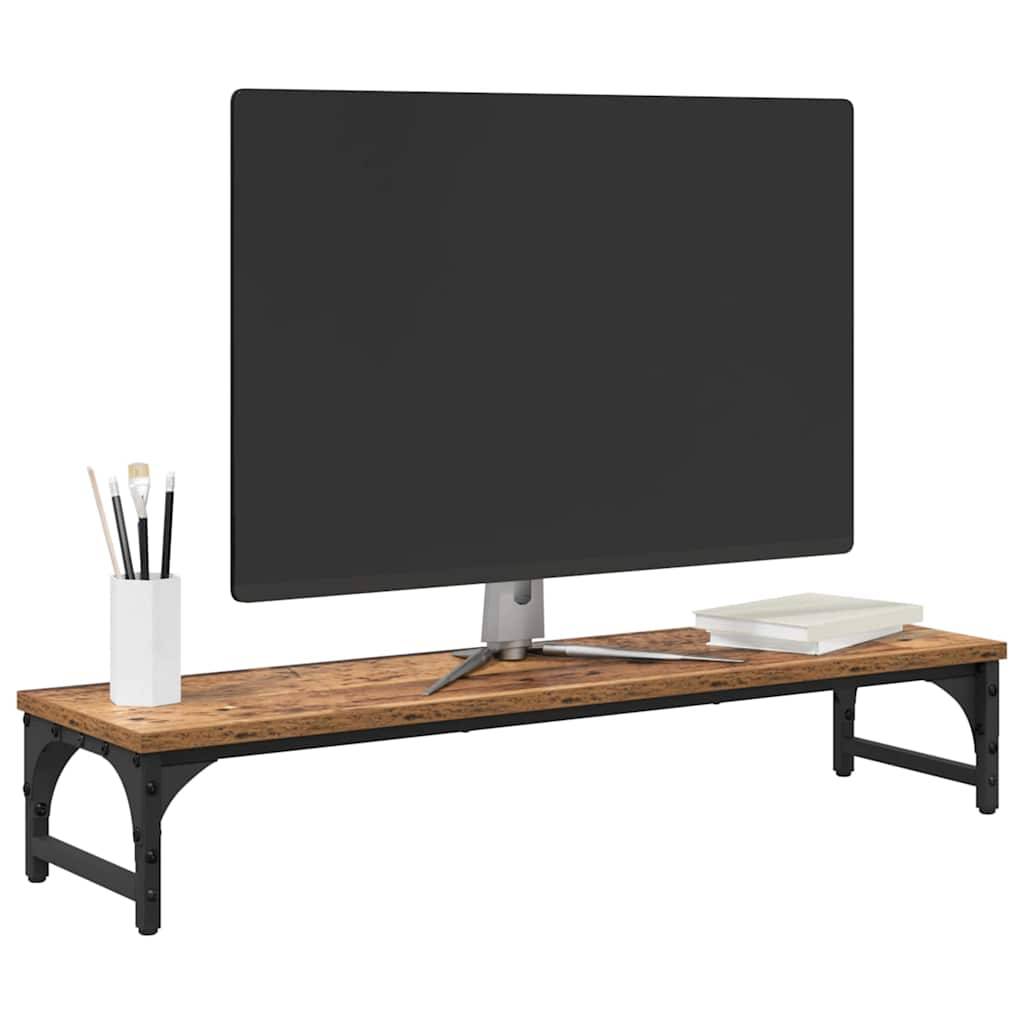 vidaXL Monitor Halterung Altholz 85 x 23 x 15,5 cm Holzwerkstoff