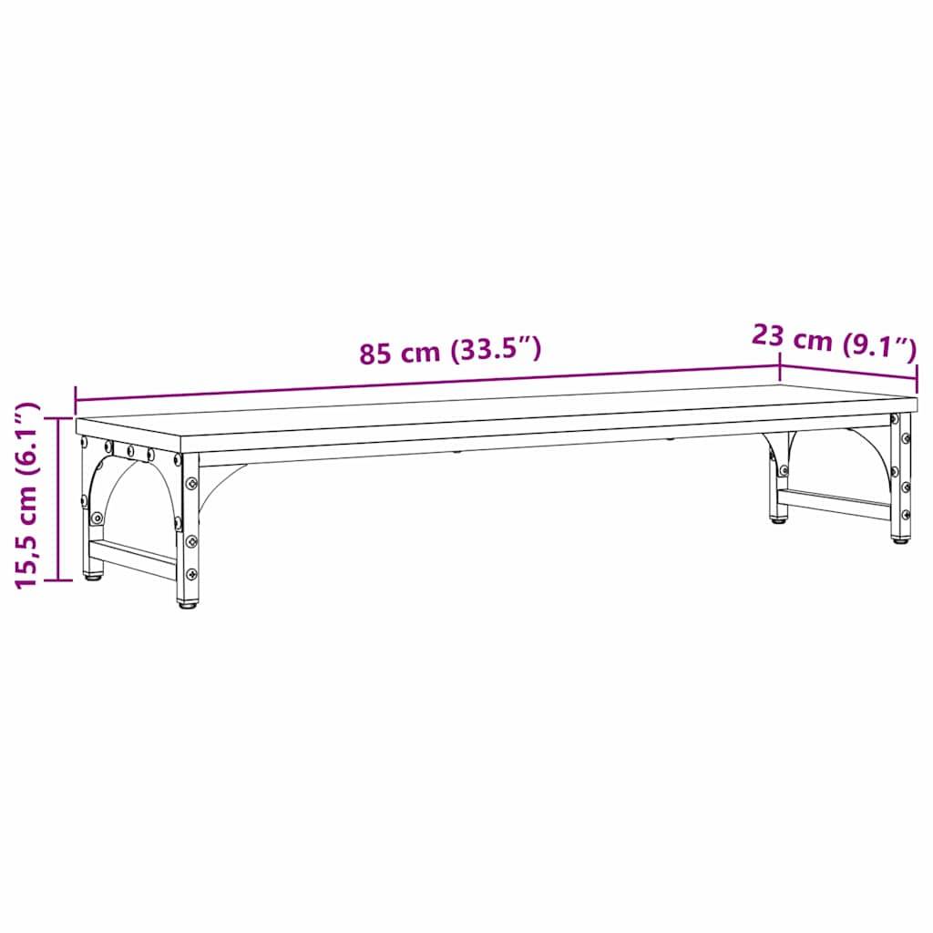 vidaXL Monitor Halterung Altholz 85 x 23 x 15,5 cm Holzwerkstoff