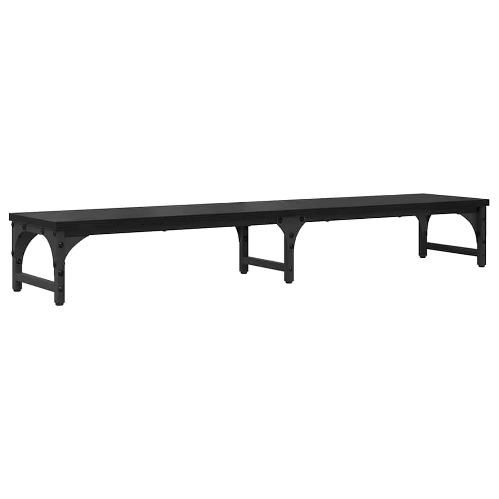 vidaXL Monitor Halterung Schwarz Eichen-Optik 105 x 23 x 15,5 cm