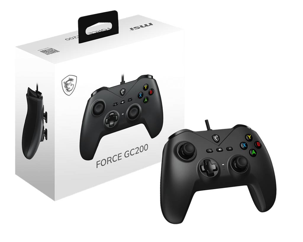 MSI FORCE GC200, Gamepad, Android, PC, Schaltfläche Zurück, D-Pad, Makro-Taste, Power-Taste, Schaltfläche Start, Turbo-Taste, Analog / Digital, Kab