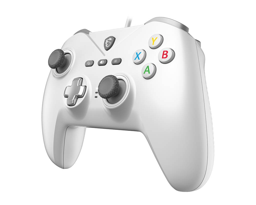 MSI FORCE GC200 WHITE, Gamepad, Android, PC, Schaltfläche Zurück, D-Pad, Makro-Taste, Power-Taste, Schaltfläche Start, Turbo-Taste, Analog / Digita