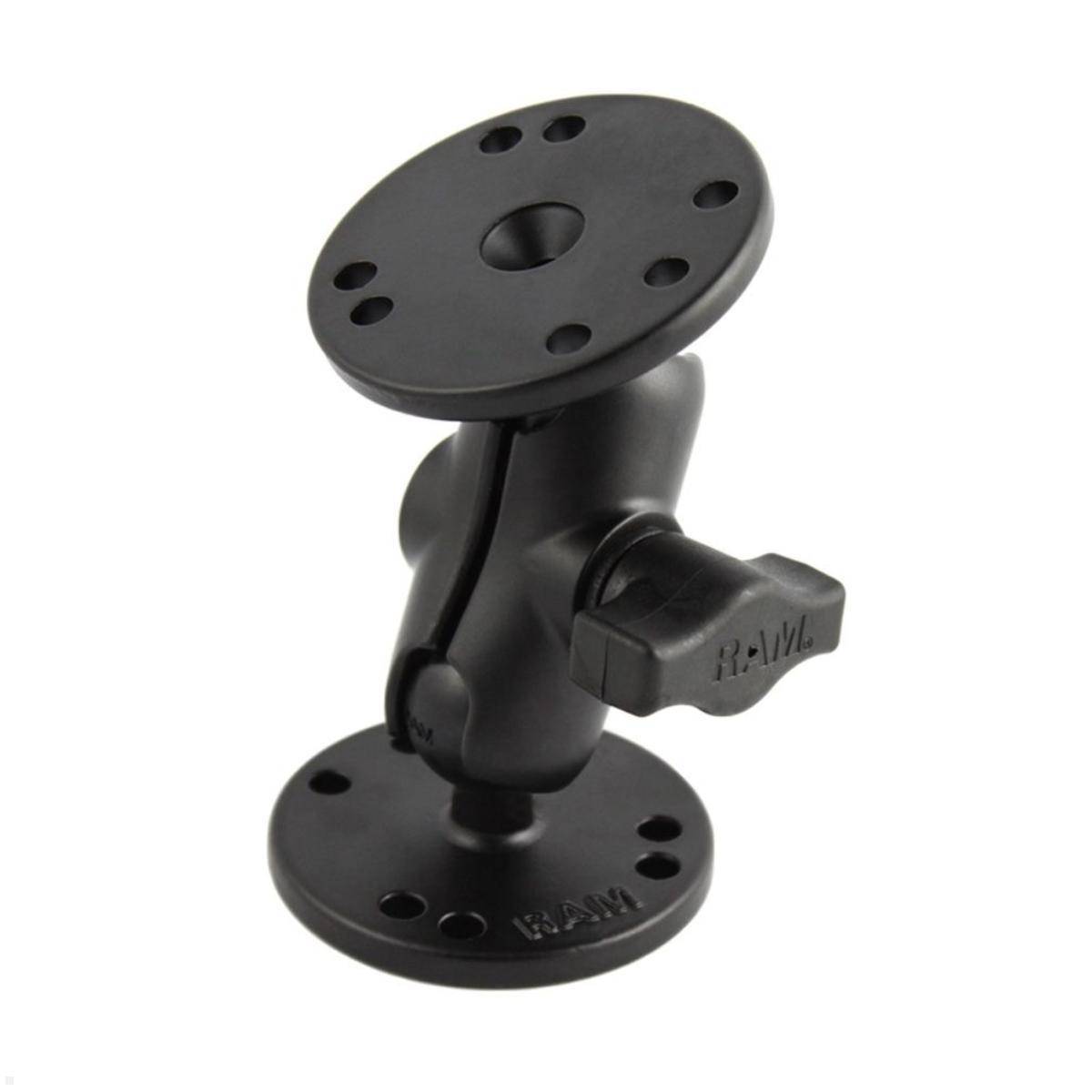 RAM Mounts Aufbau-Set - 2x runde Basisplatte, kurzer Verbindungsarm B-Kugel (RAM...