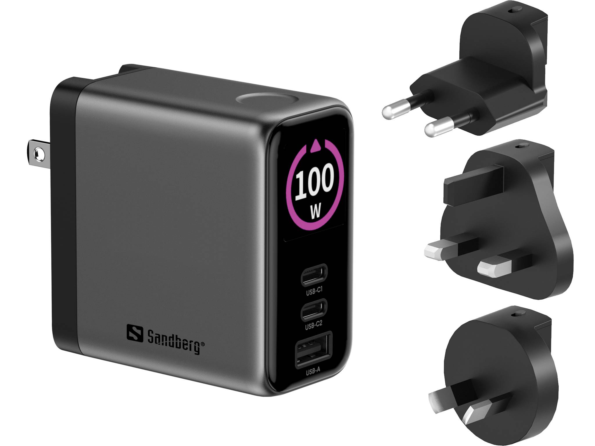 SANDBERG Netzteil - PD 100 W, display - ac 100240 V - 100 watt