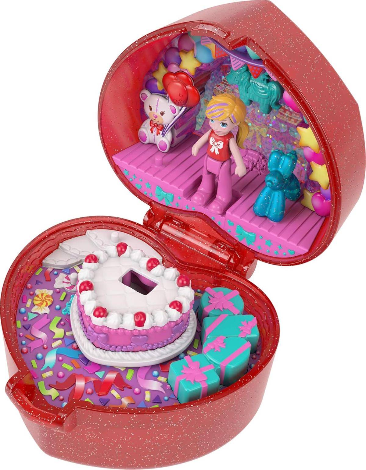 Mattel Polly Pocket Schatullen-Spielset Schmuckkästchen mit Puppe 4+ JGK21