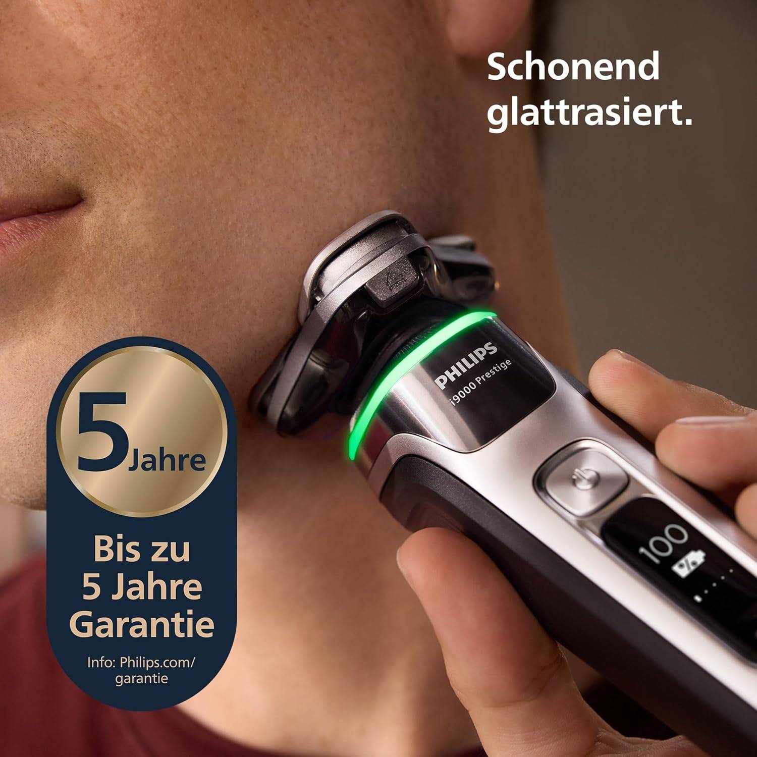 Philips elektrischer Rasierer i9000 Prestige nass+trocken Herren grau XP9205/30