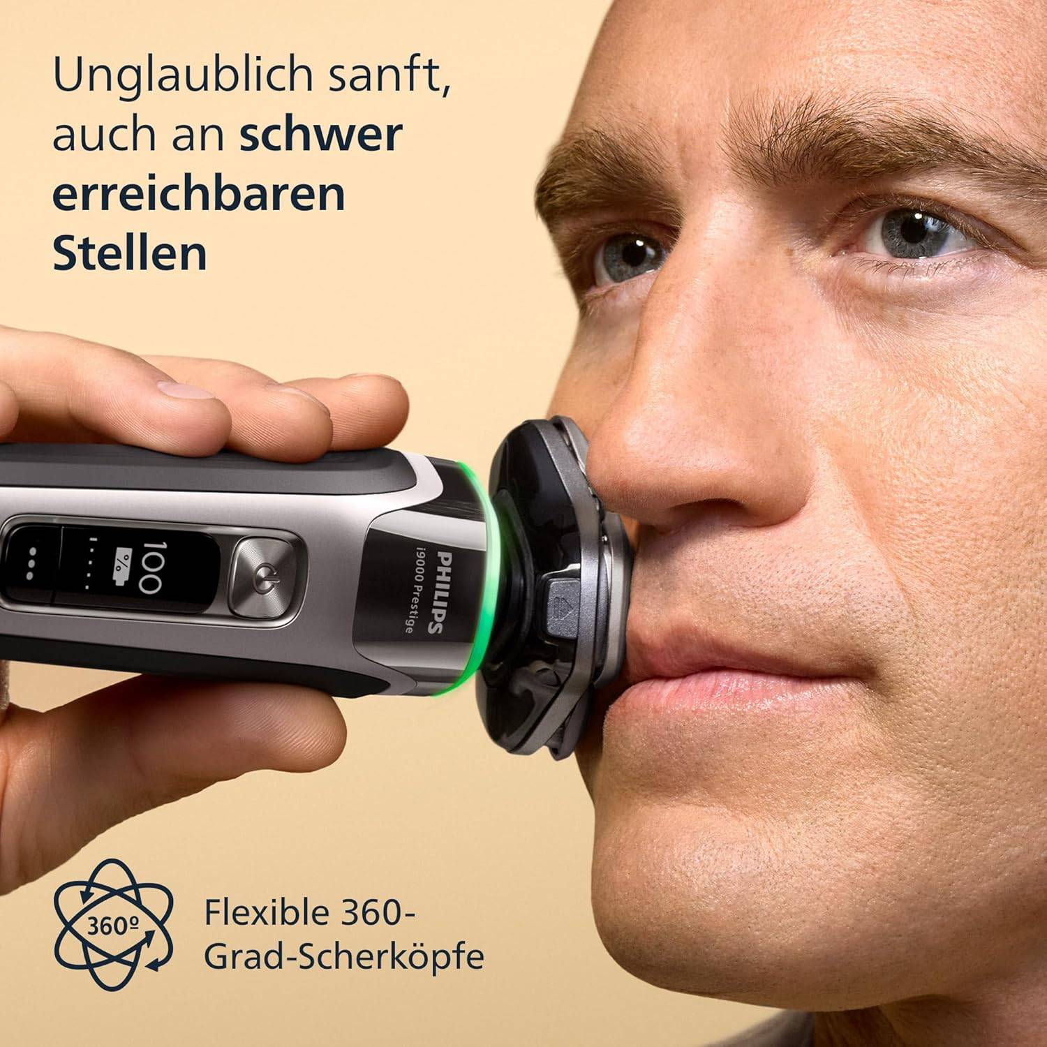 Philips elektrischer Rasierer i9000 Prestige nass+trocken Herren grau XP9205/30