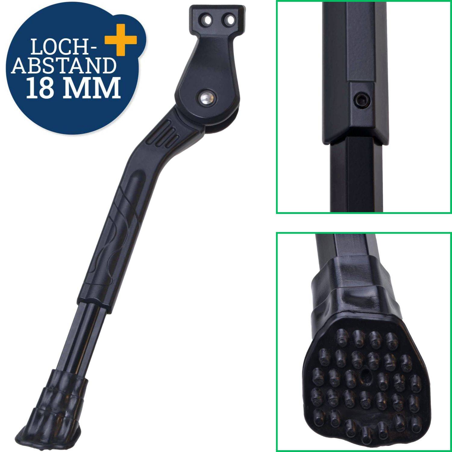 Hinterbau-Ständer Lochabstand 18mm für Fahrrad 22" bis 29"